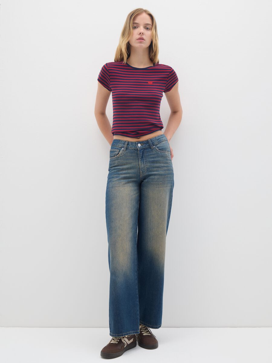 T-shirt in puro cotone multicolor slim fit_2