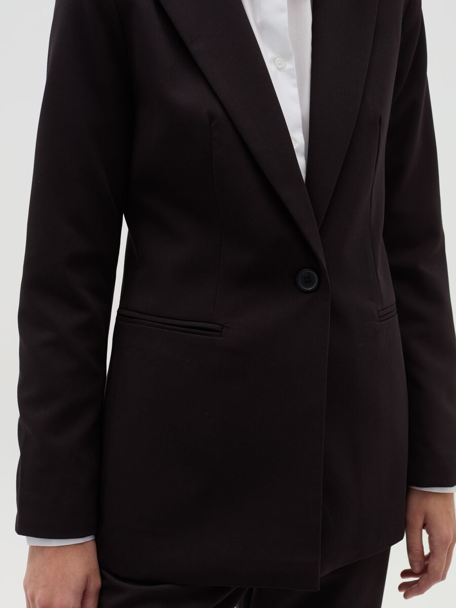Blazer monopetto con bottone_3