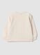 Beige pure cotton printed crew-neck sweatshirt_1