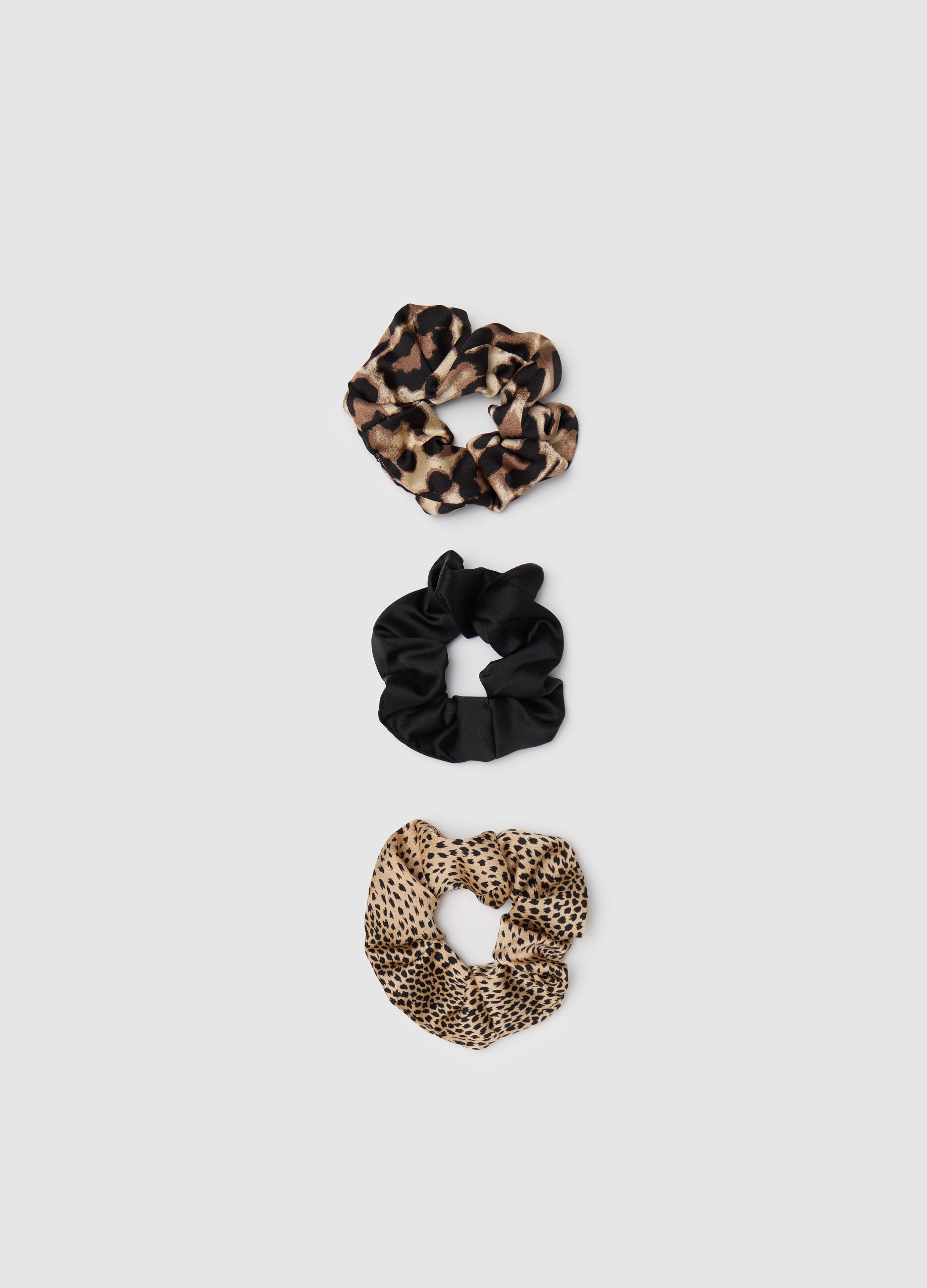Women’s multicoloured elastic hair grips with animal pattern
