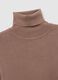 Brown ribbed high-neck sweater with regular fit_5