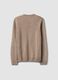 Maglia beige girocollo in jersey knit regular fit_2