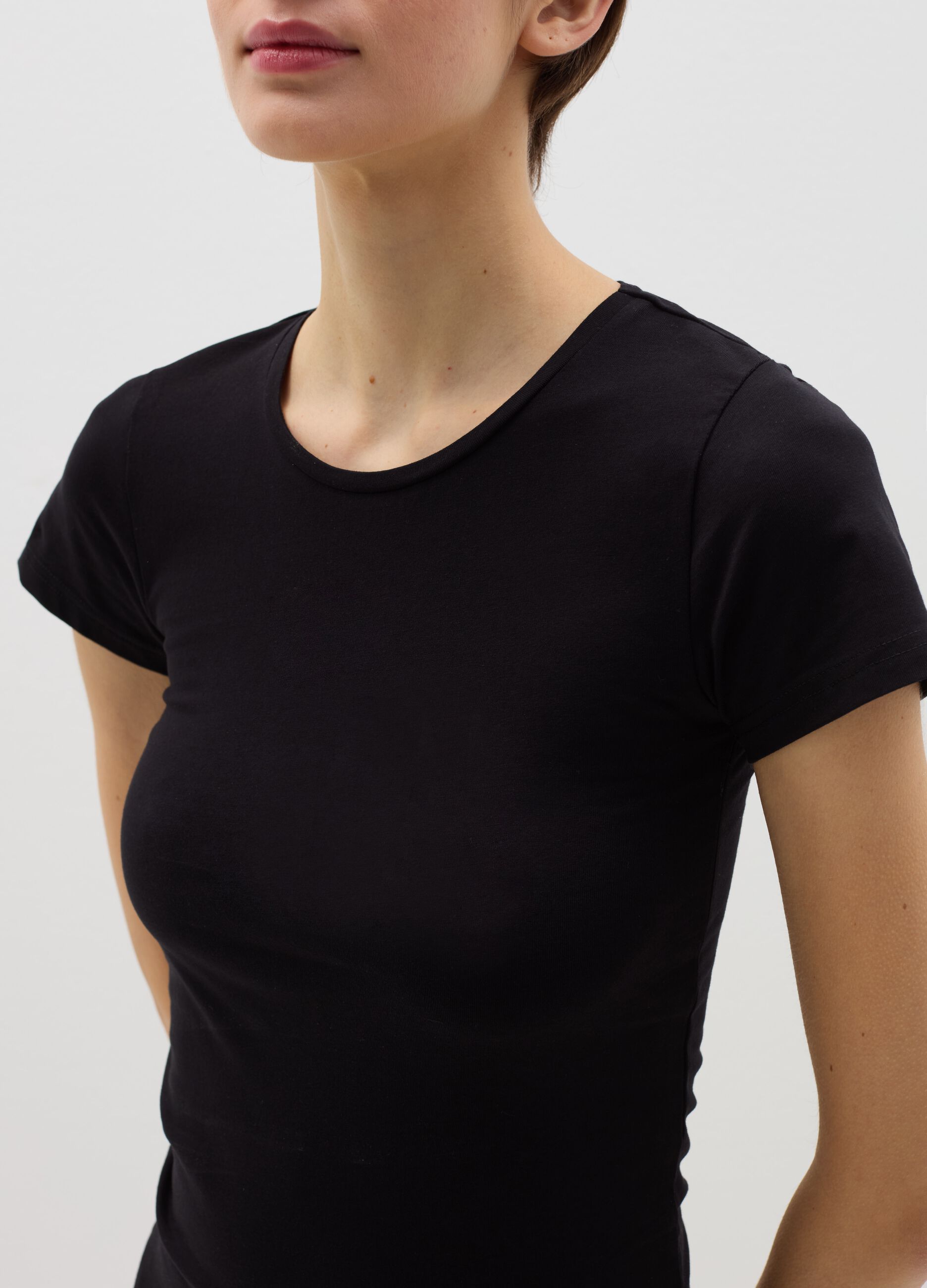 T-shirt intima in cotone stretch