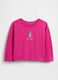 Long-sleeved cotton pink top_0
