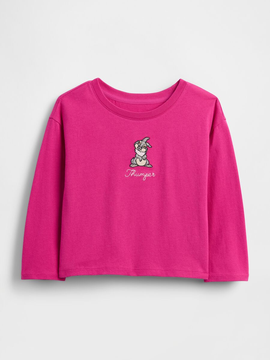 Long-sleeved cotton pink top_0