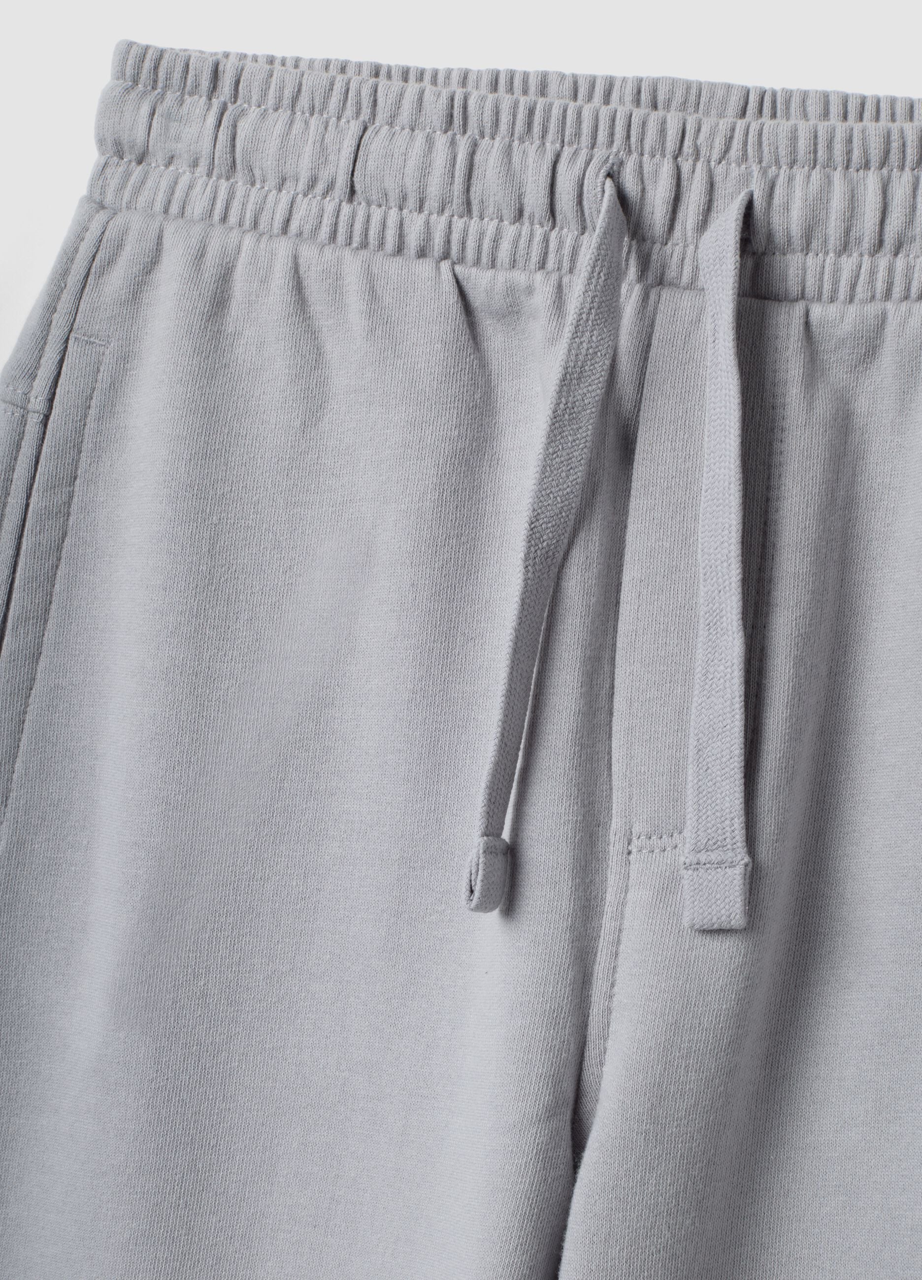 Grey pure cotton jogger trousers