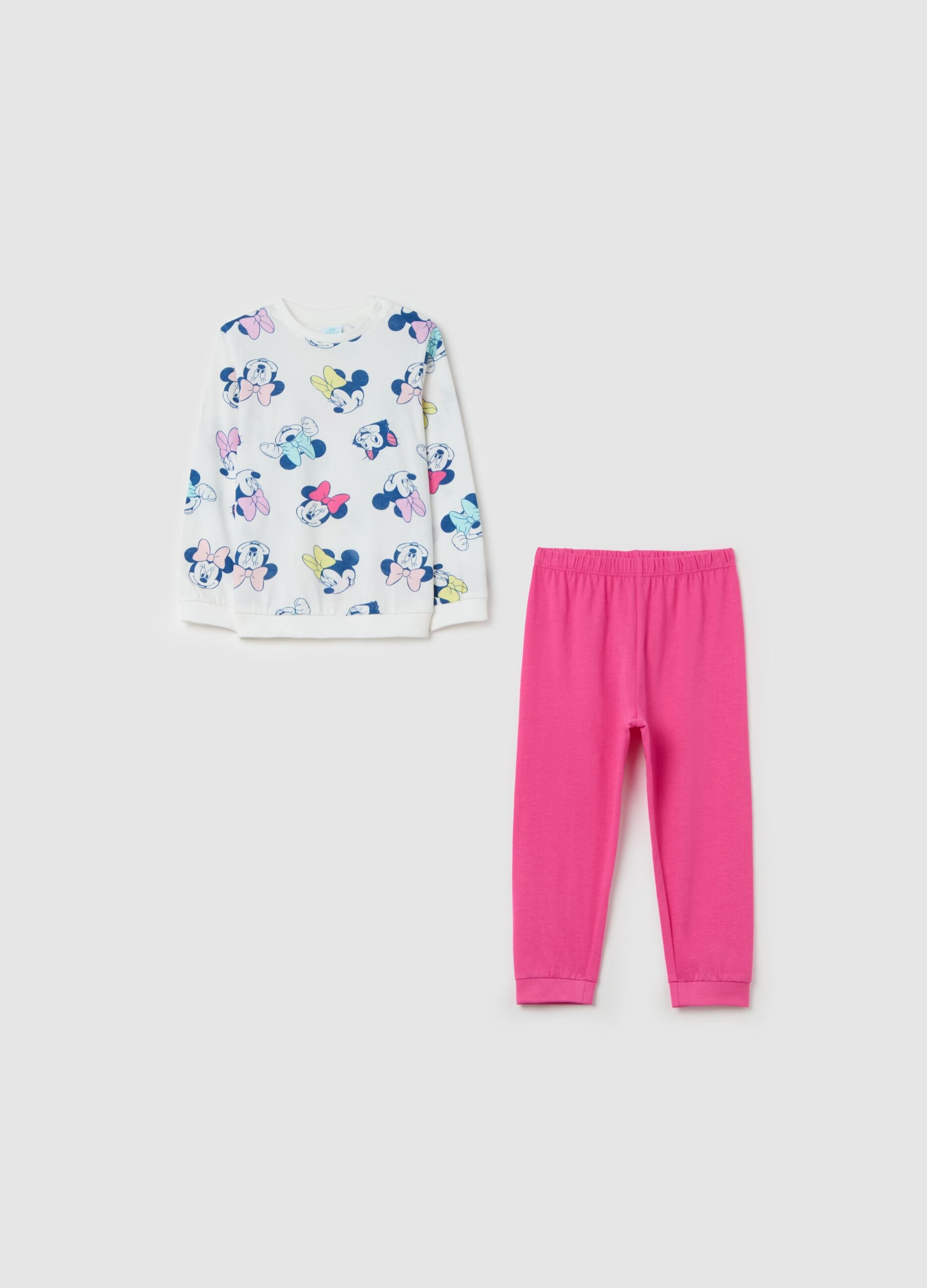 Cotton pyjamas with Minnie Mouse print