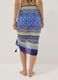 Blue pure cotton printed sarong_2
