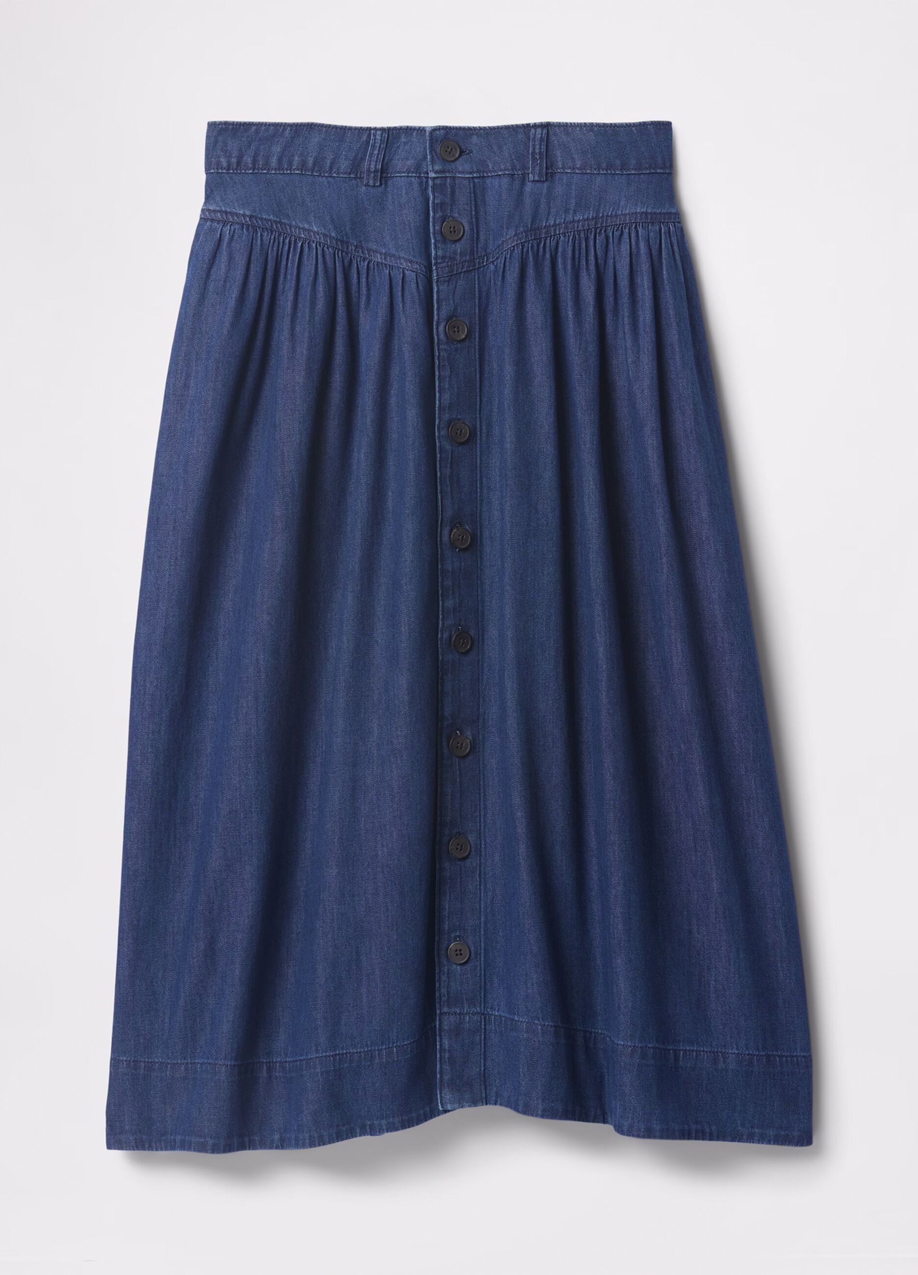 Gonna lunga in denim di cotone