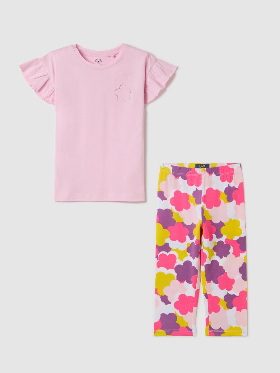 Pink jogging set in cotton_0