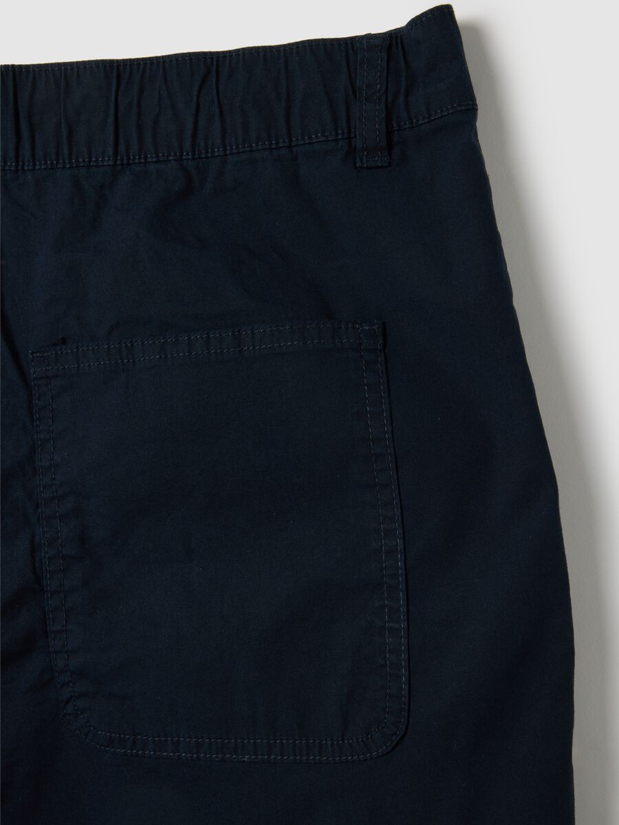 Men's blue cotton Bermuda shorts regular fit_1