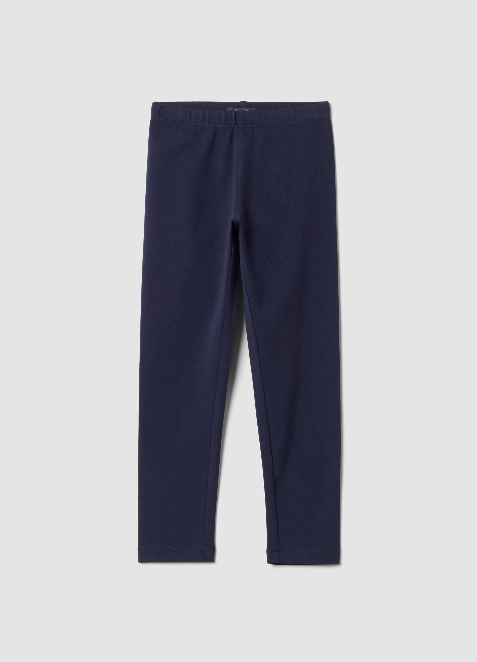 Blue skinny-fit stretch cotton leggings