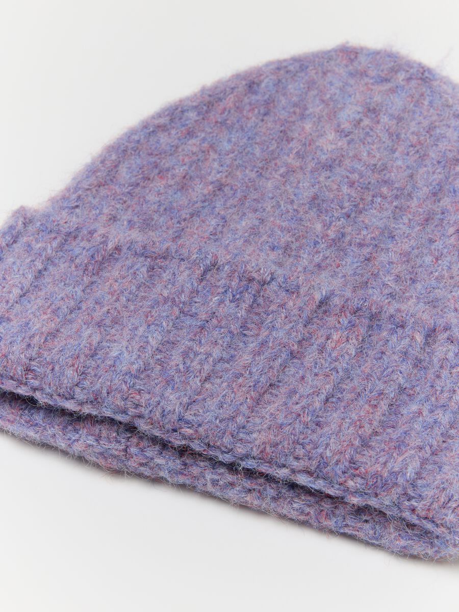 Purple jersey knit hat_1