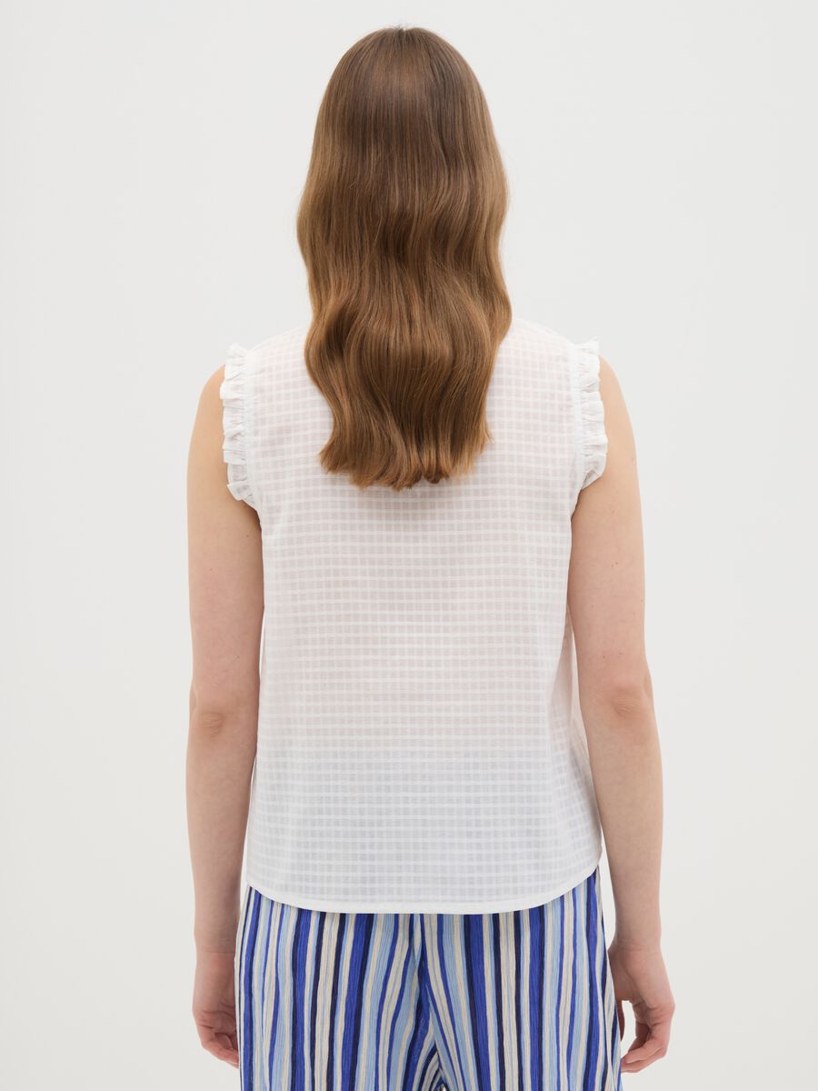 Women's pure white cotton top regular fit_3