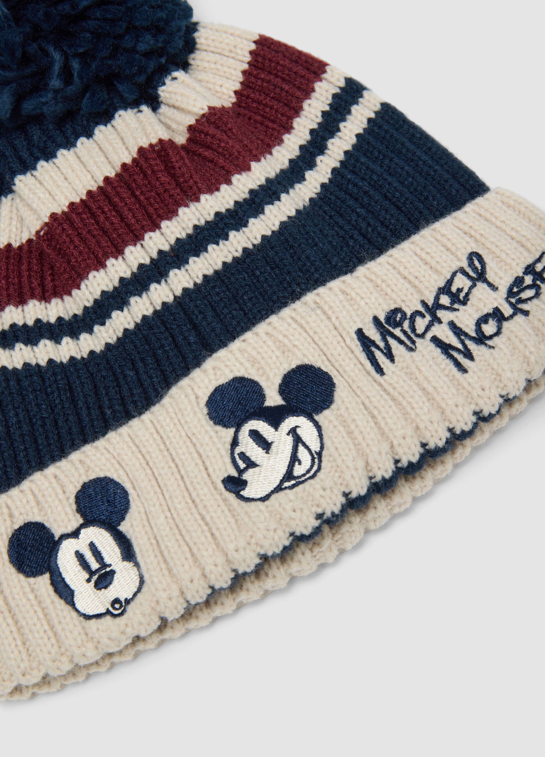 Set cappello e muffole multicolor con ricami Mickey & Friends