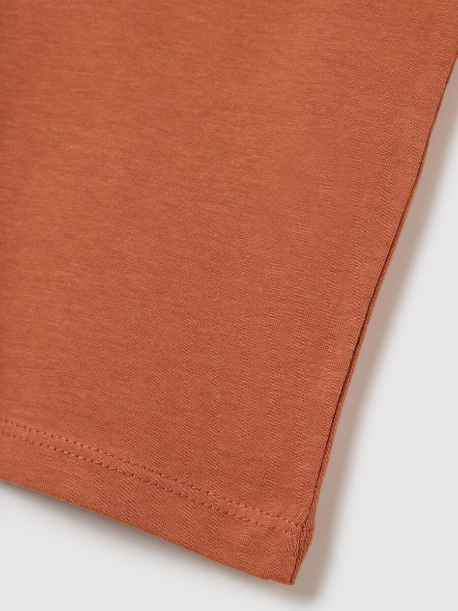 Brown cotton sleeveless baby t-shirt regular fit_3