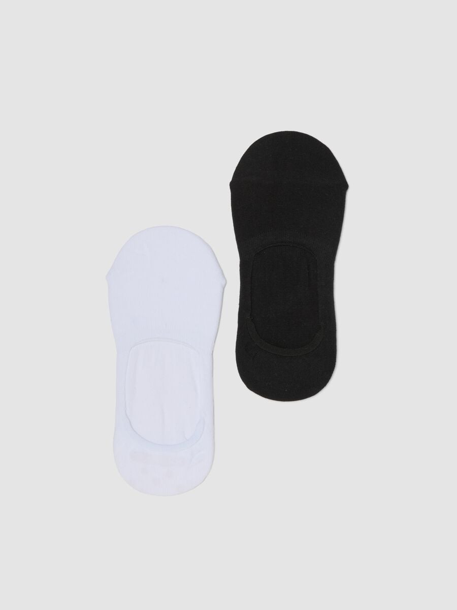 2-pack of multicolour invisible socks in stretch cotton blend_0