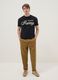 Black pure cotton regular fit t-shirt with McLaren print_0