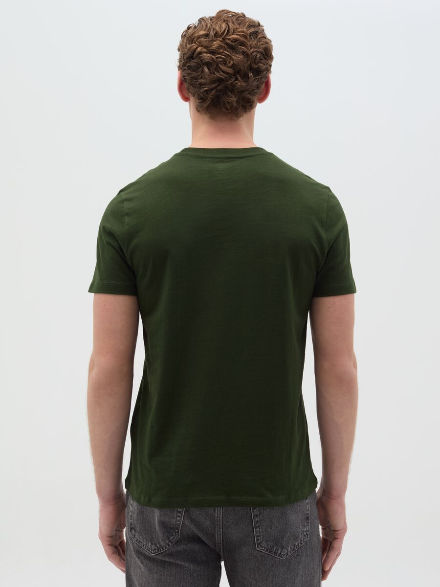 T-shirt in slub cotton with round neck_3