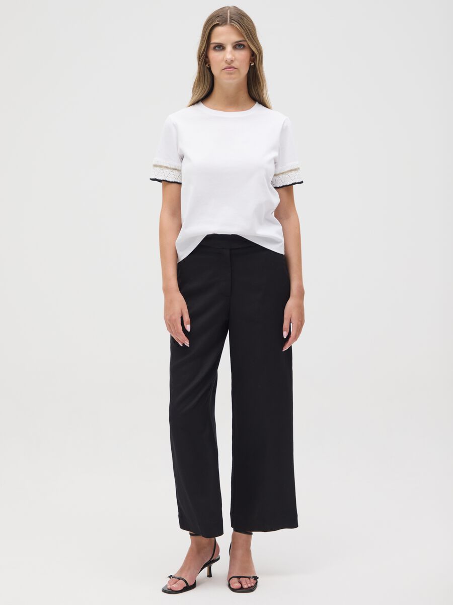 Women's pure cotton white t-shirt regular fit_1