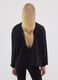 Black 100% cotton sweatshirt with star detail for girls, relaxed fit_2