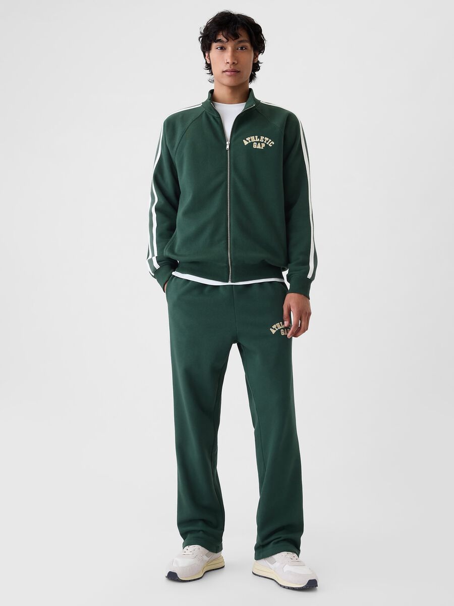 Full-zip con bande rigate e ricamo Athletic_1