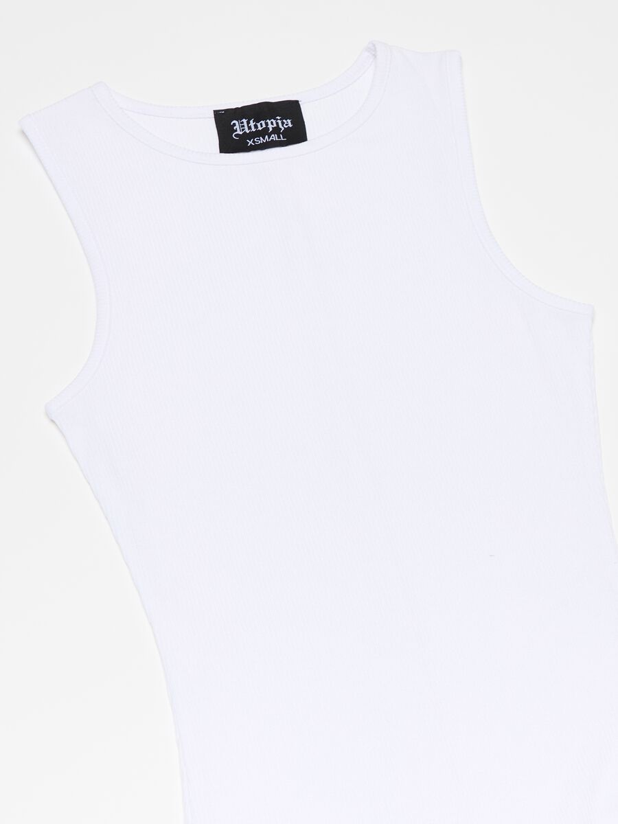 Long Shape Dress White_6