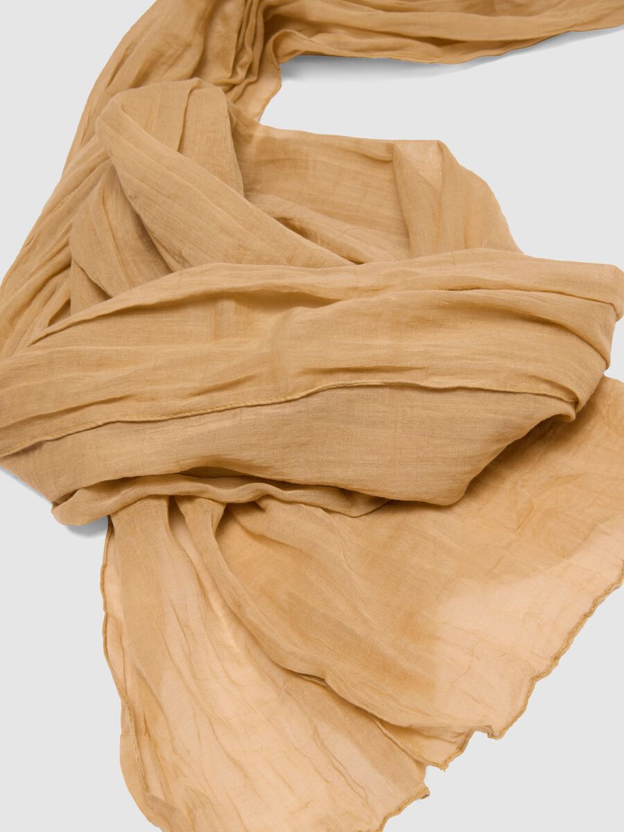 Sciarpa in puro cotone beige_2