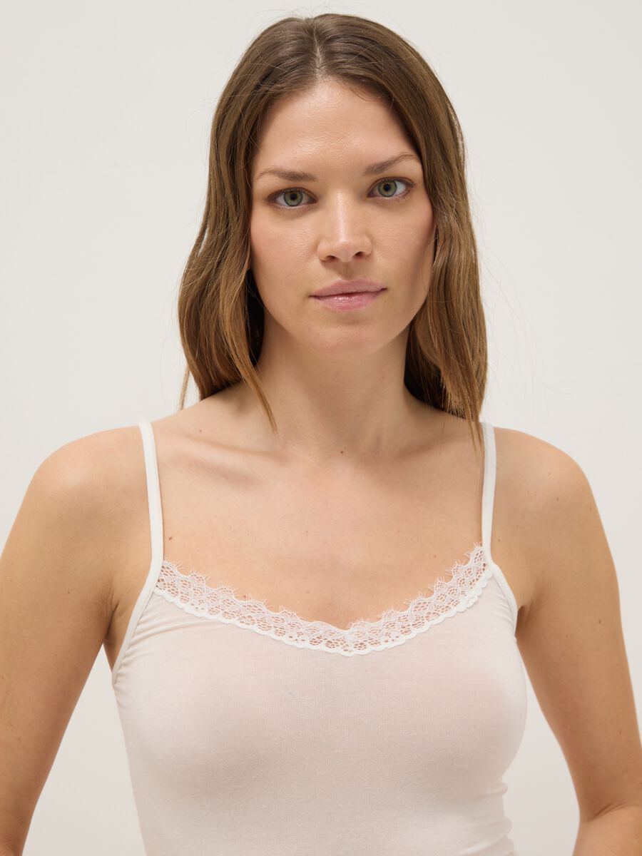 Canottiera bianca regular fit_1