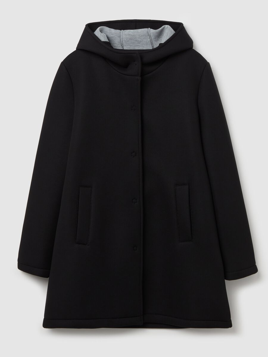 Long jacket with buttons and hood_4