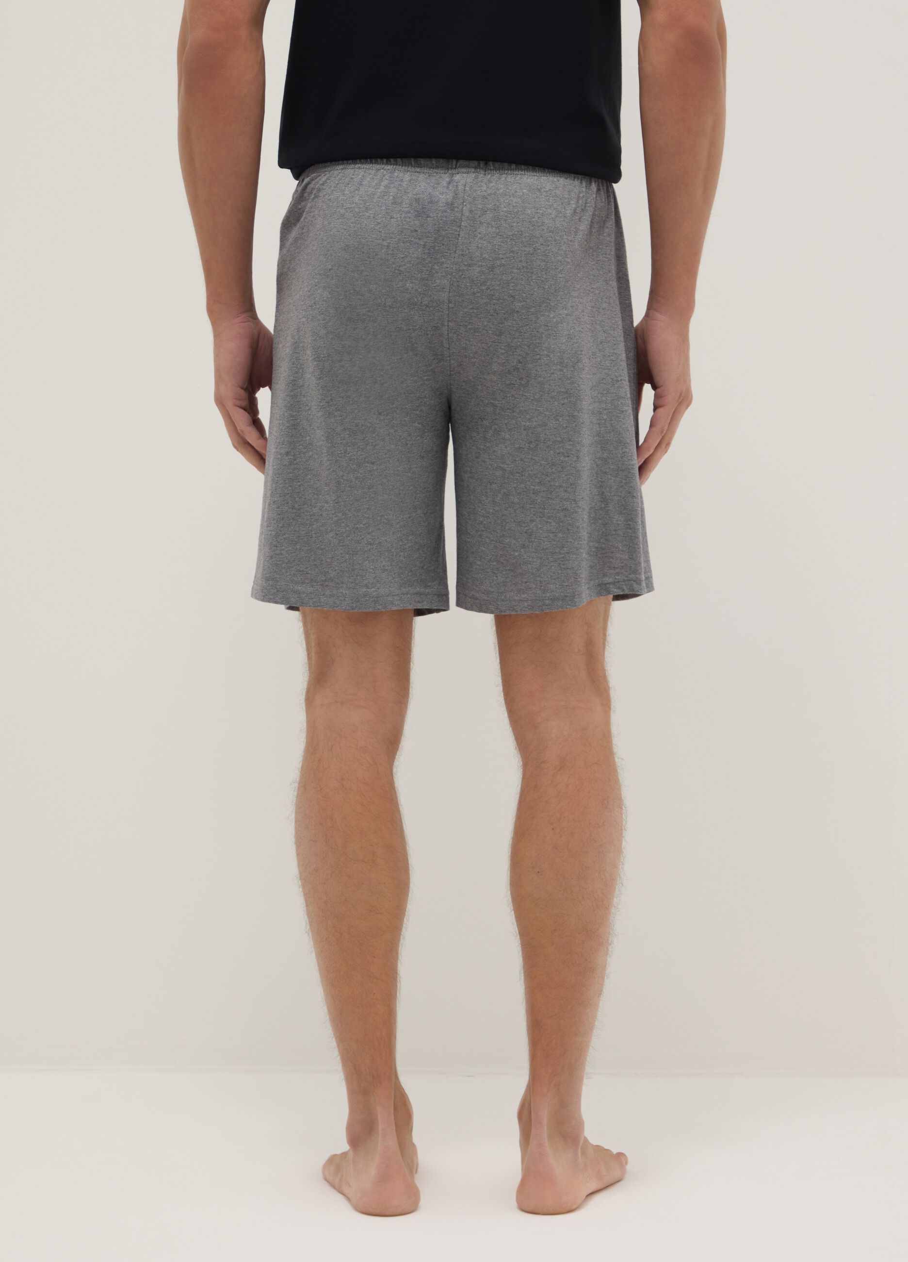 Multicolour regular fit pure cotton pyjama shorts two-pack