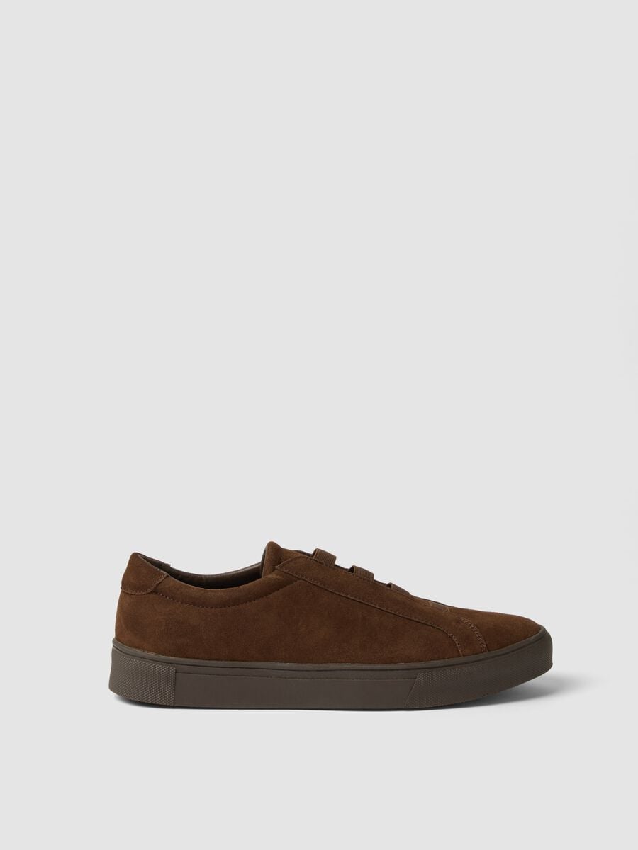 Sneakers marroni in vera pelle_0