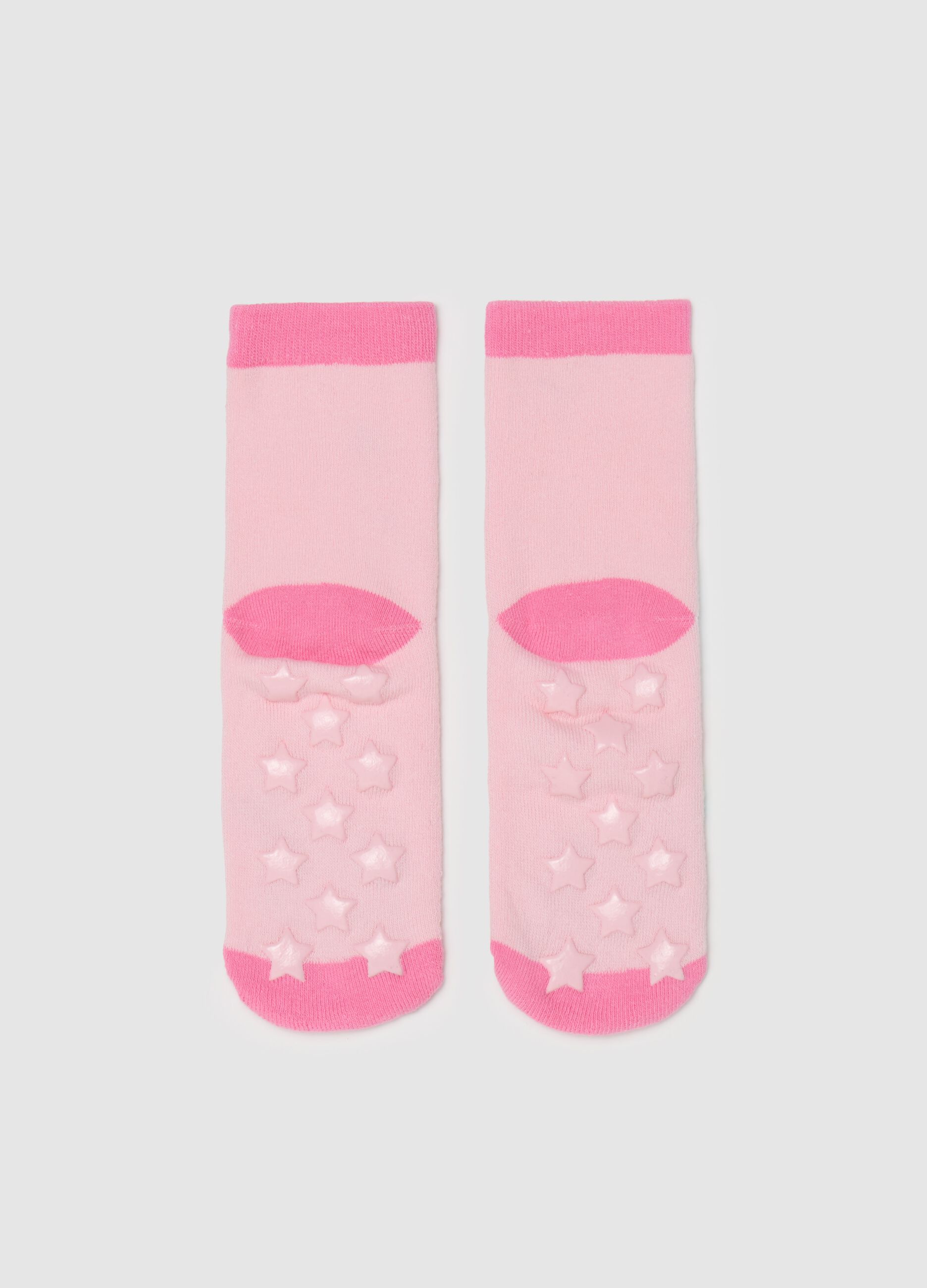Slipper socks with unicorn and rainbow design