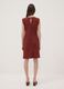 Red fitted dress with ruched detailing_3