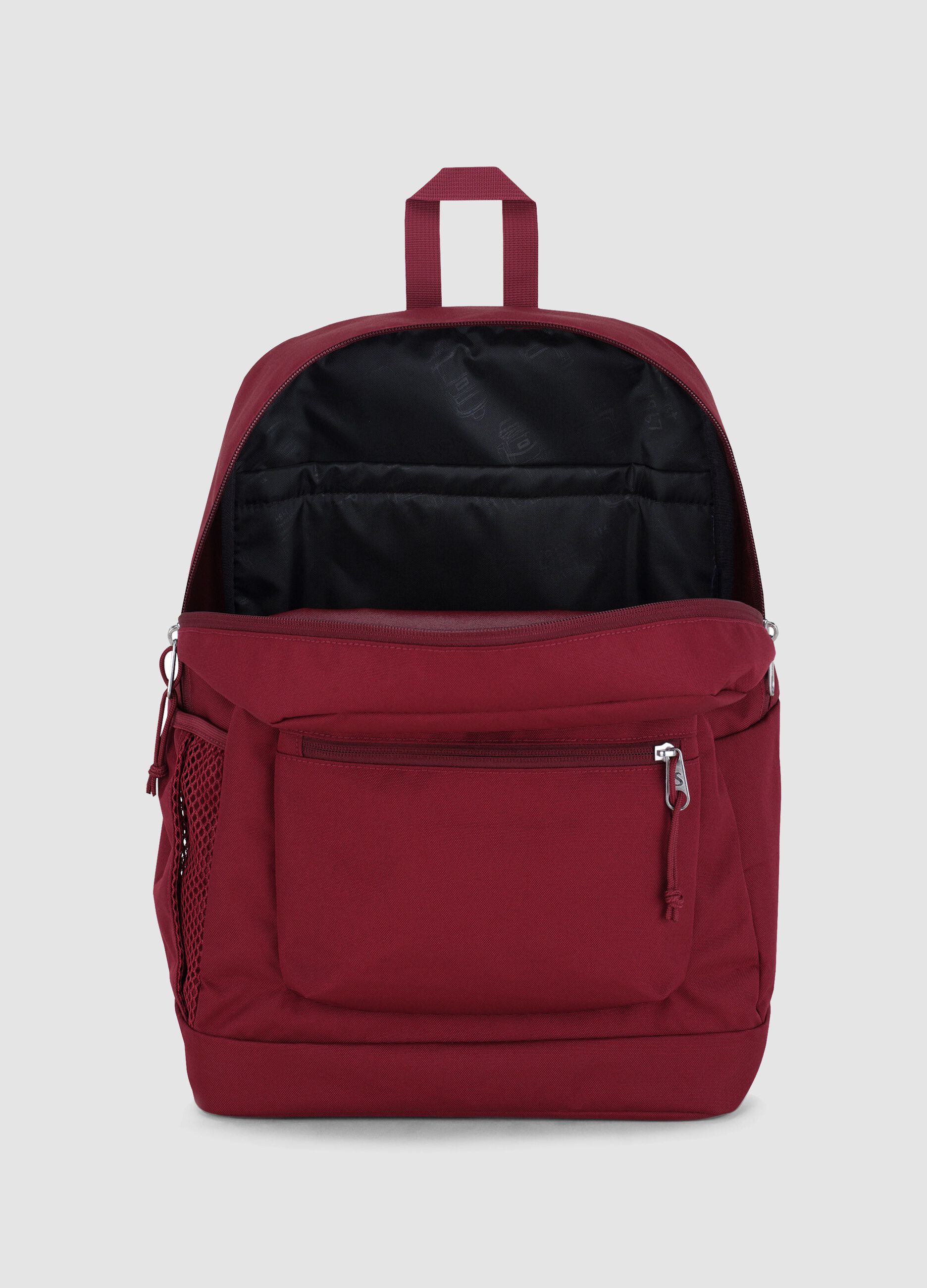 Zaino rosso con tasca frontale