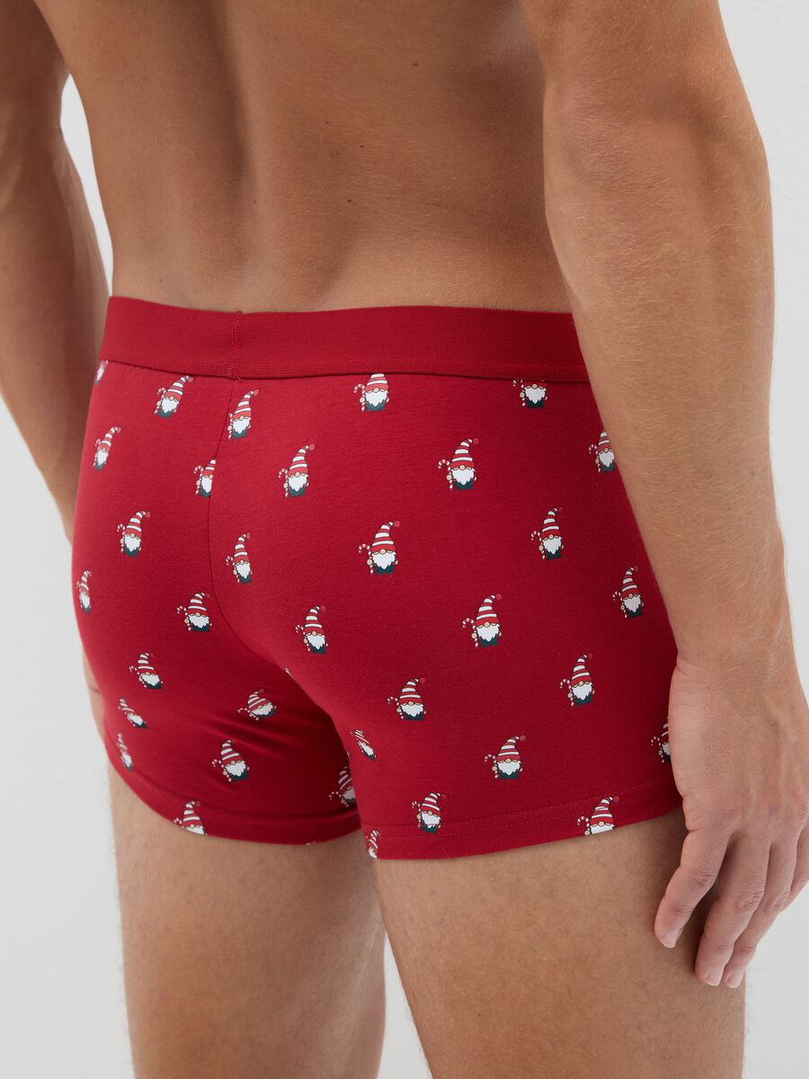 Multicoloured Christmas boxer twin pack in regular fit stretch cotton_2