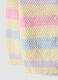Girls' regular fit multicolour striped pure cotton cardigan_3
