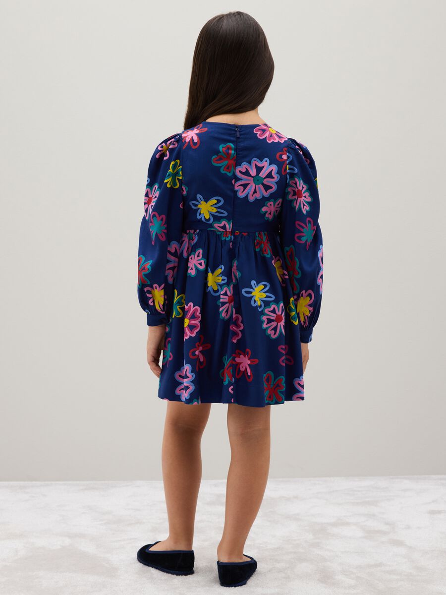 Girls' dress in pure multicolour viscose regular fit_3
