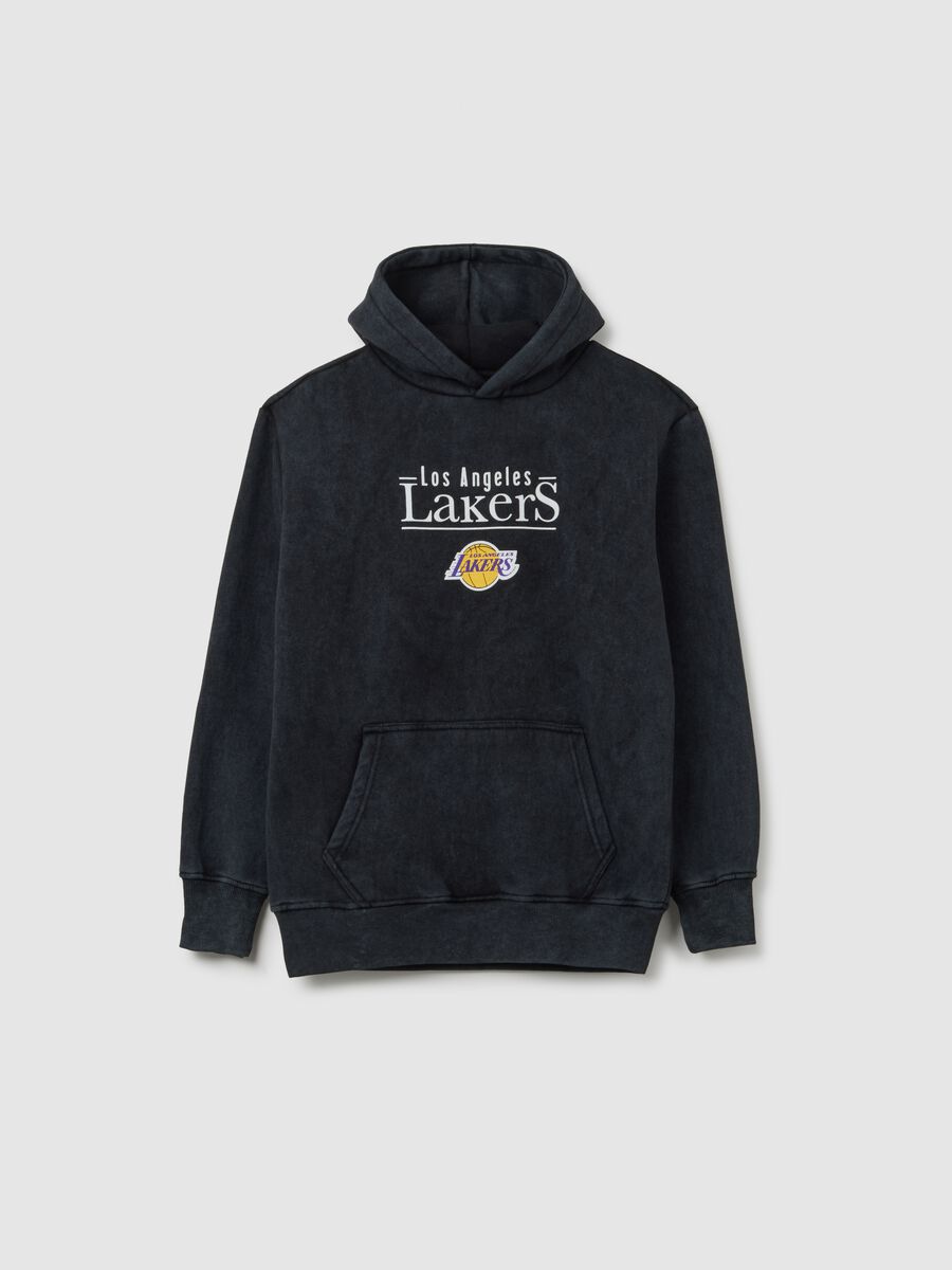 Children's black cotton blend sweatshirt regular fit Los Angeles Lakers_3