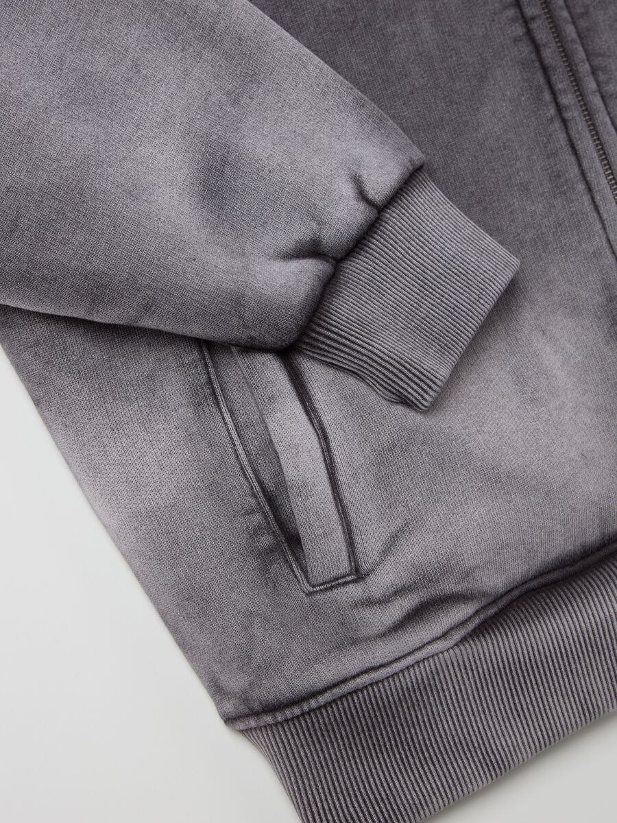 Sunfaded Zip Hoodie Vintage Grey_6