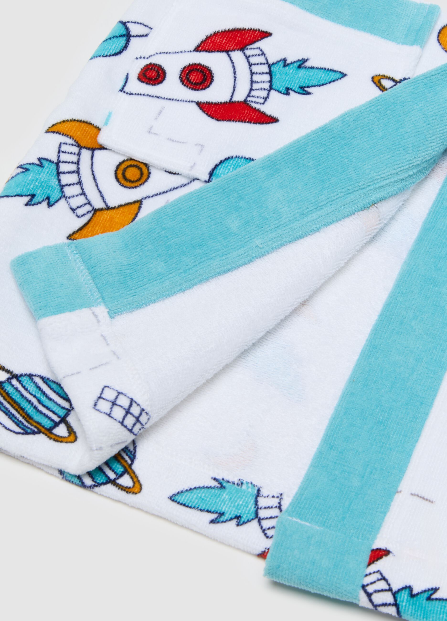 Boys' Multicolour Pure Cotton Bathrobe