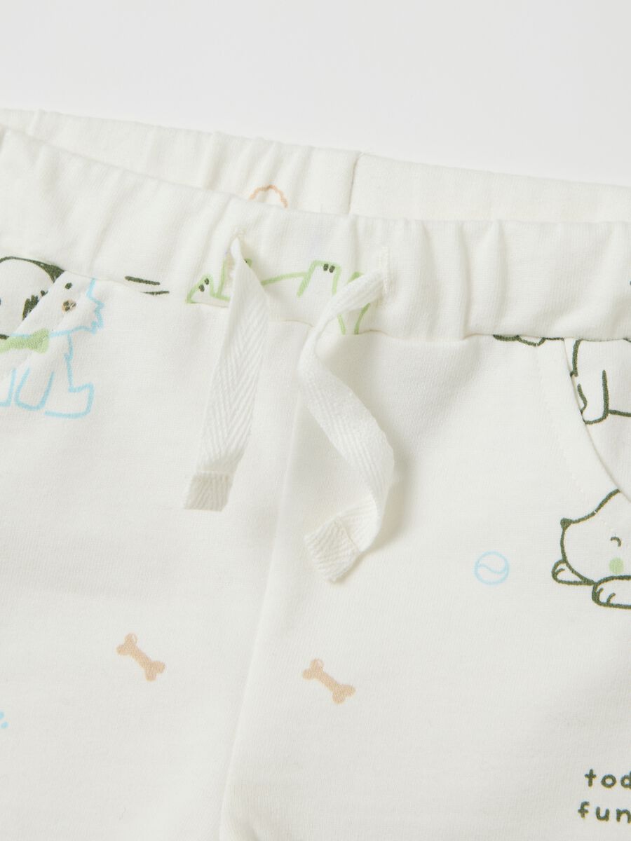White and light blue set in cotton with bouclé puppy_3