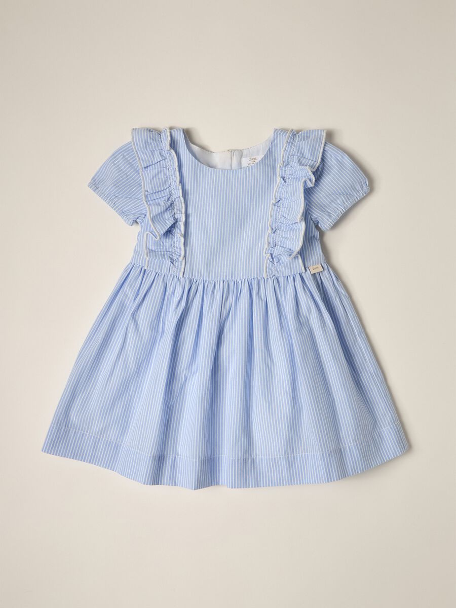 Vestito a righe in cotone IANA neonata_0