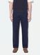 Pantaloni chino blu in puro cotone barrel fit_1