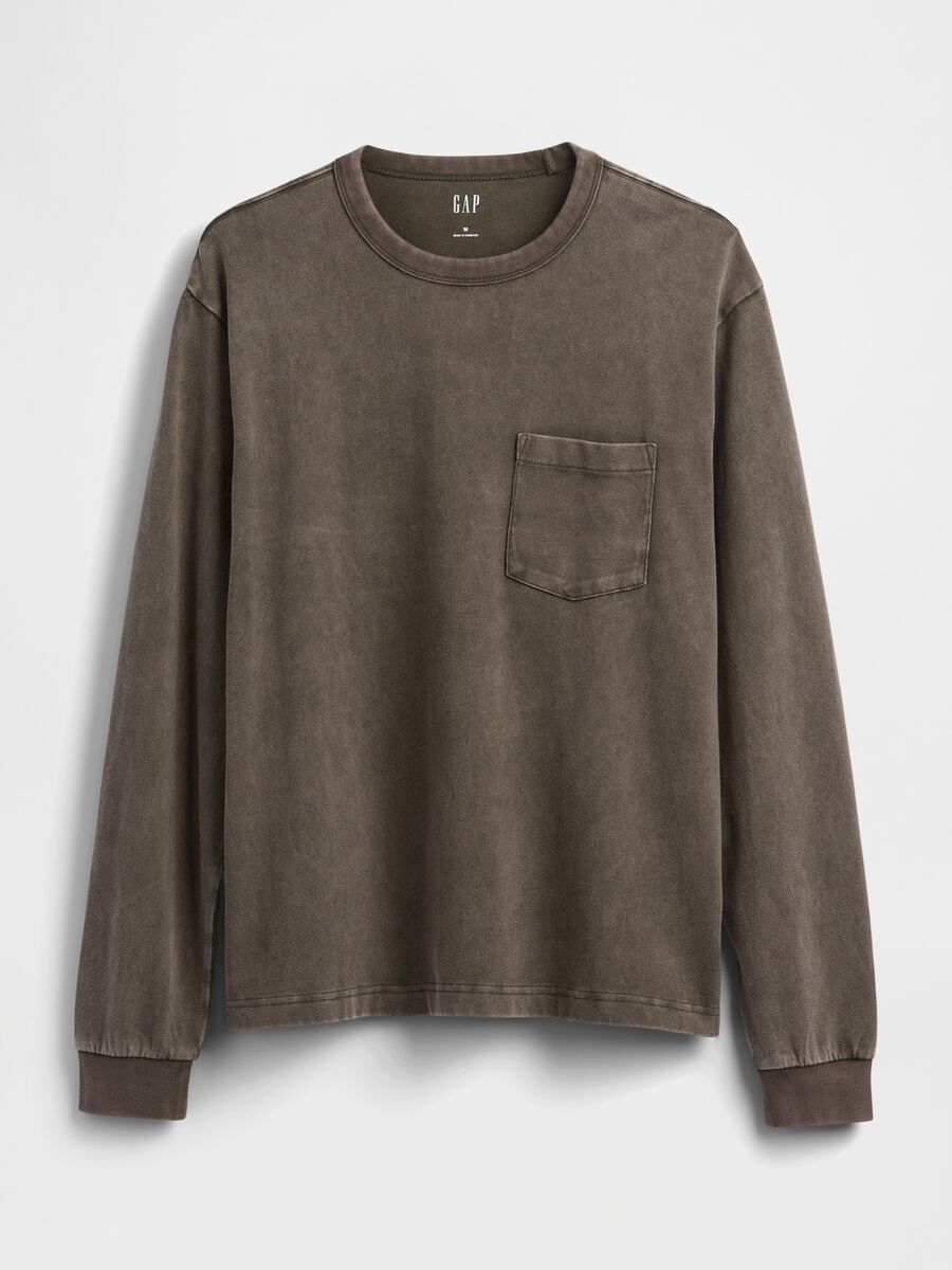 Brown long-sleeve cotton shirt_4