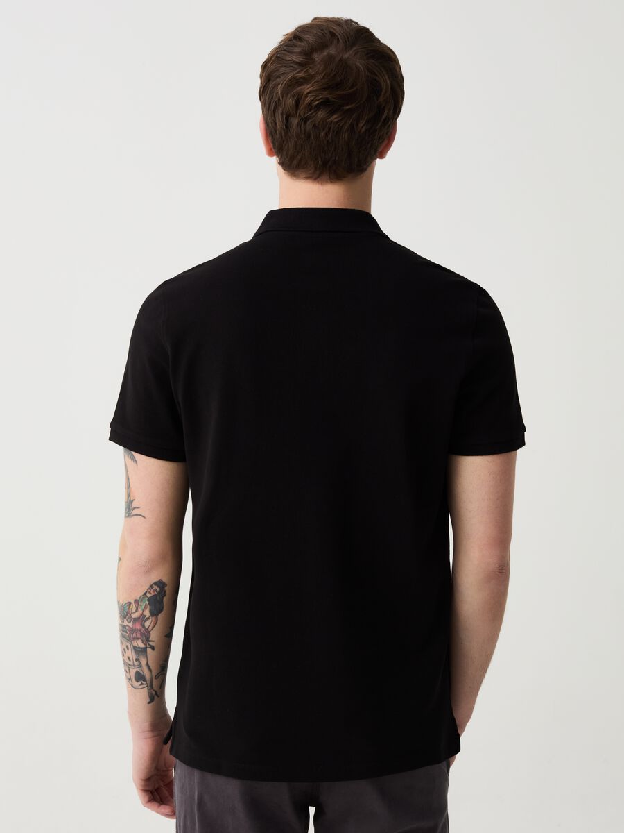 Organic cotton pique polo shirt_2