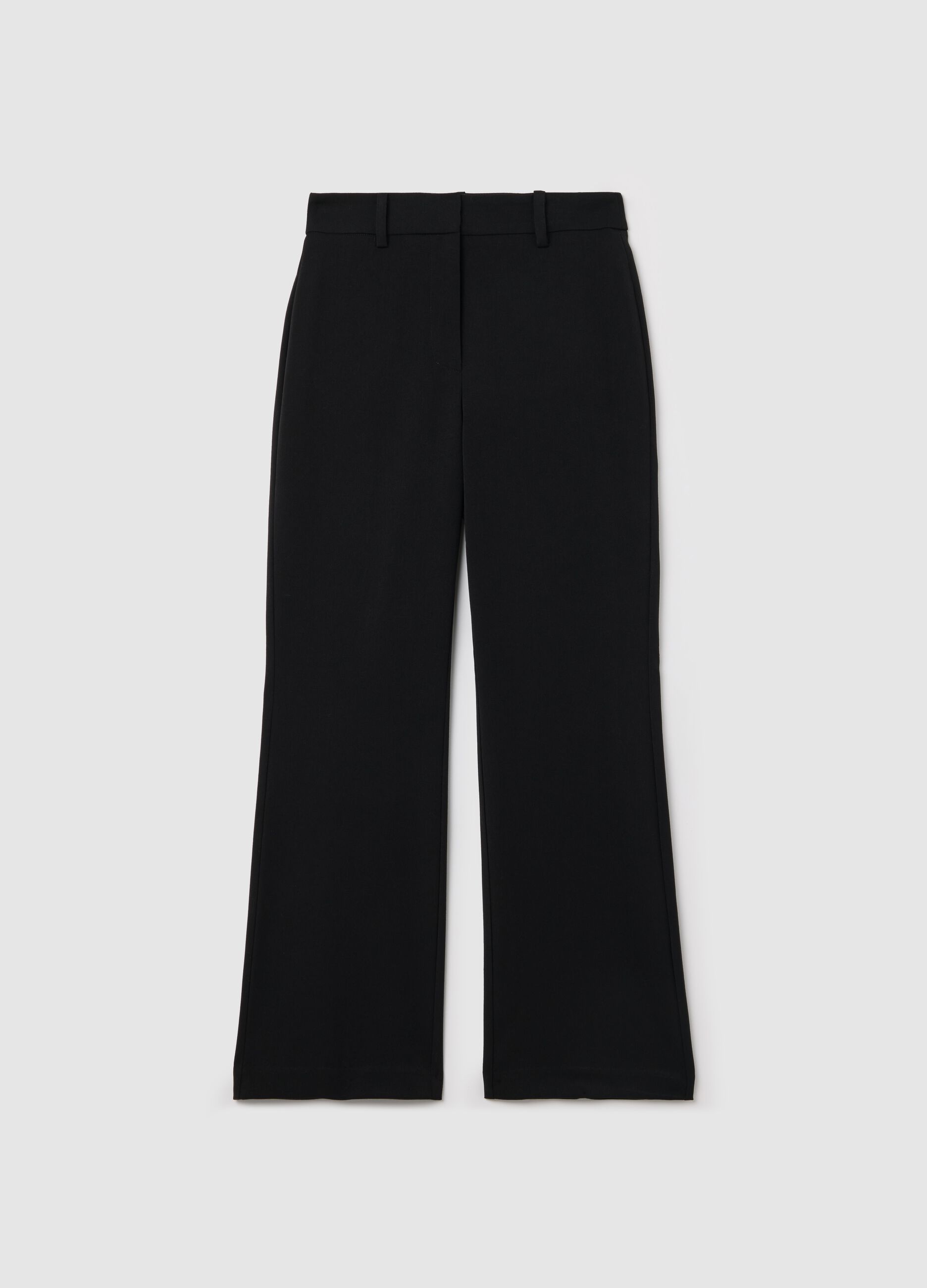 Straight-fit trousers in viscose blend