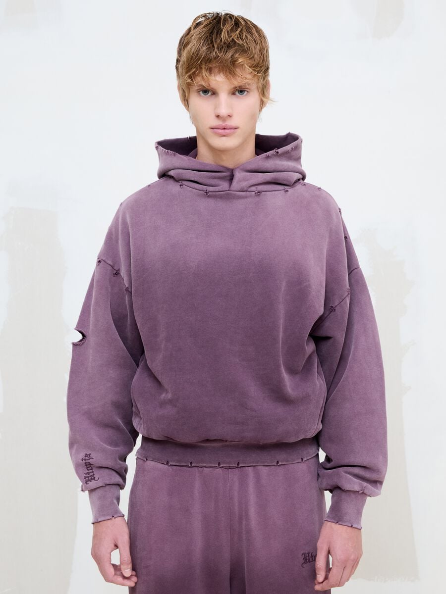Hoodie Sunfaded Burgundy_3