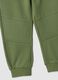 Pantaloni jogger verdi in puro cotone regular fit_3