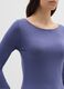 Long Sleeve Stretch Blue Top_3